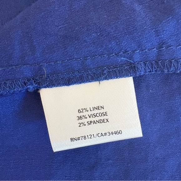 Eileen Fisher Linen Blend Shirt Dress LP - Picture 7 of 9